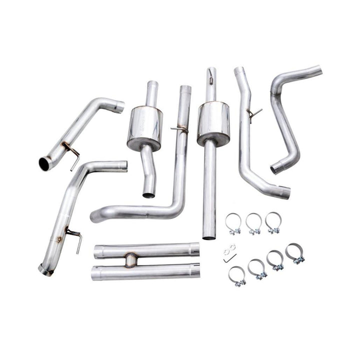 AWE 0FG Catback Exhaust for Silverado ZR2/Sierra AT4X - Dual Bashguard (No tips)