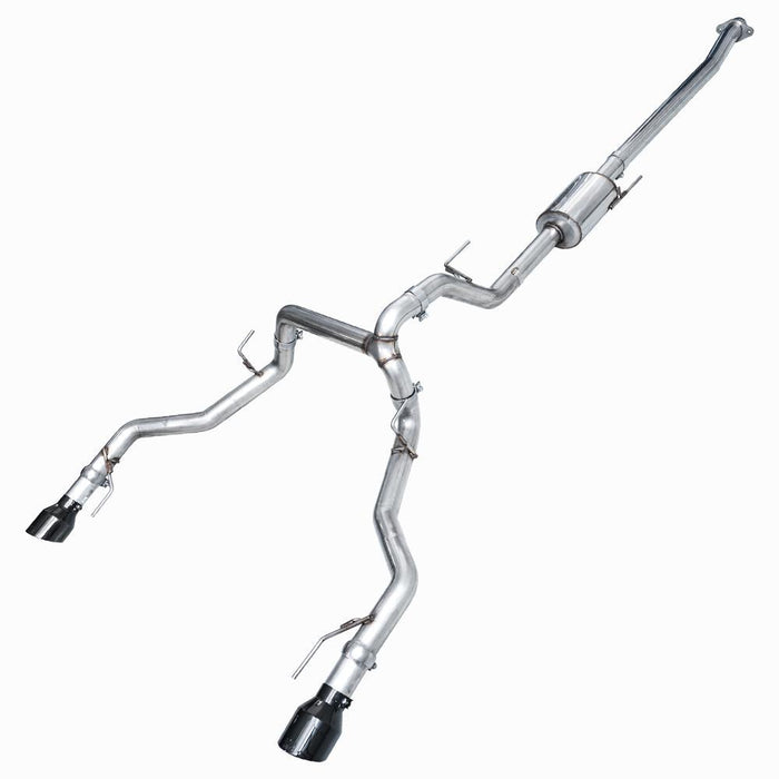 AWE 0FG Non-Resonated Catback for 2021+ Ford F-150 Tremor - Diamond Black Tips
