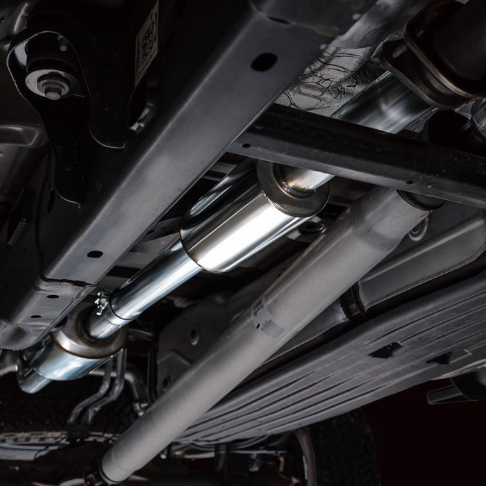 AWE 0FG Resonated Catback for 2021+ Ford F-150 Tremor - Diamond Black Tips