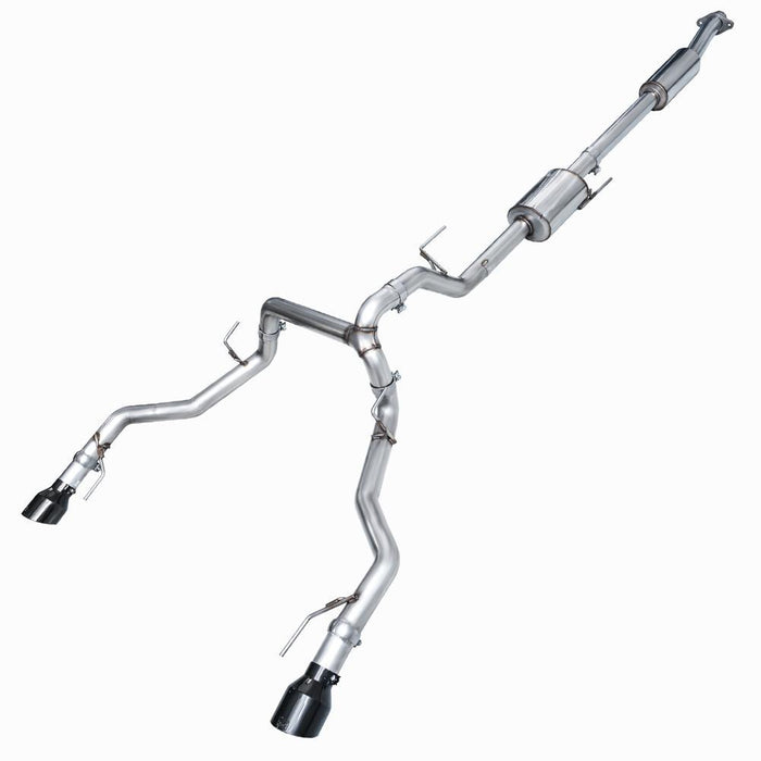 AWE 0FG Resonated Catback for 2021+ Ford F-150 Tremor - Diamond Black Tips