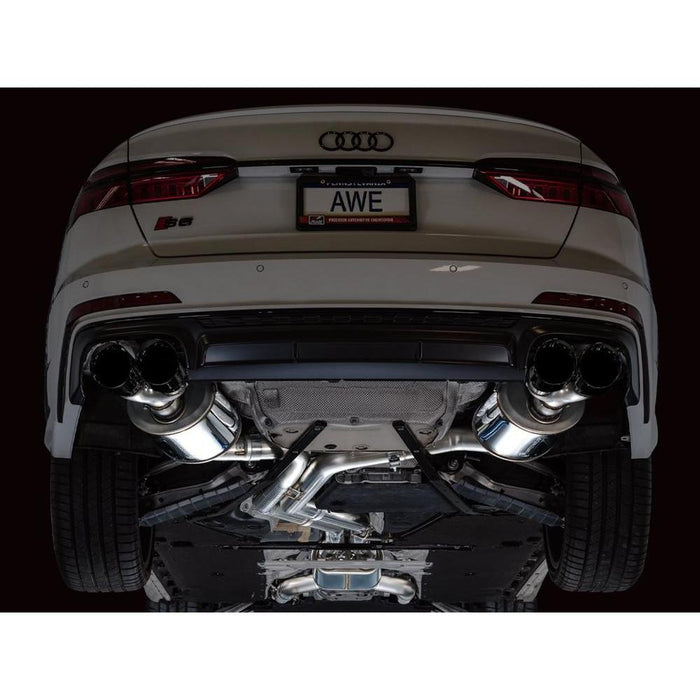 AWE Touring Edition Exhaust for Audi C8 S6/S7 - Diamond Black Tips