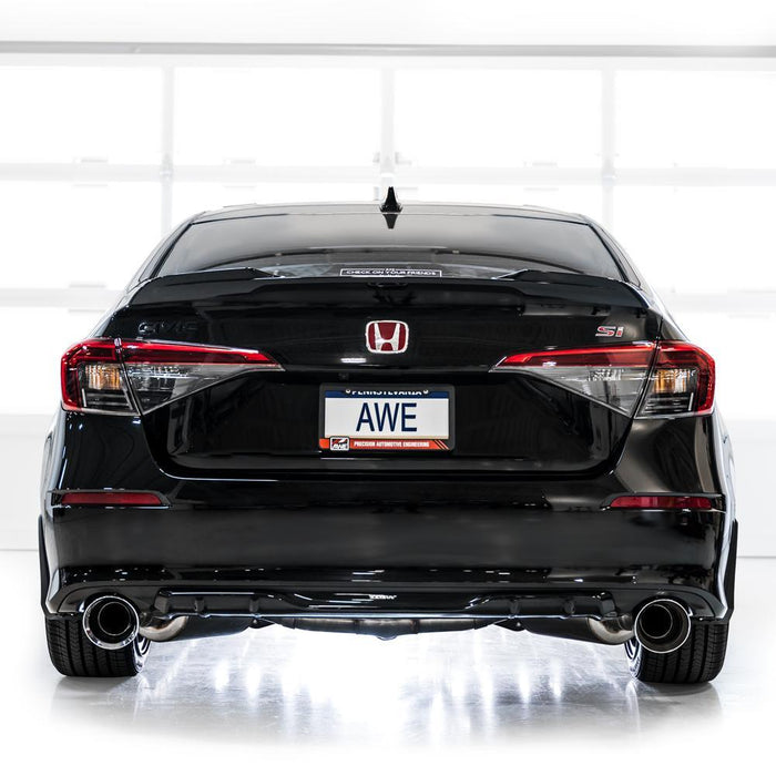 AWE Track Edition Exhaust for FE1 Civic Si/DE4 Acura Integra- Chrome Silver Tips