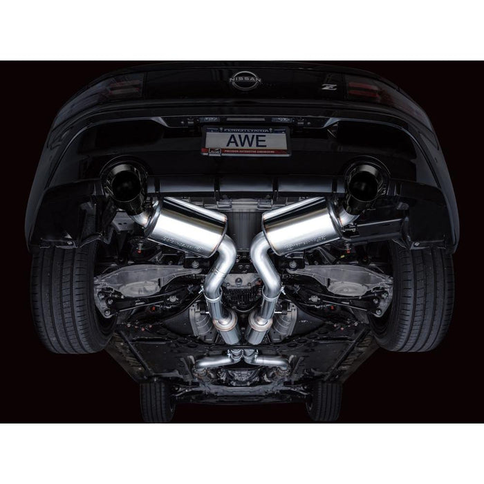 AWE Touring Edition Exhaust for Nissan Z - Diamond Black Tips