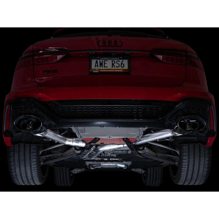 AWE SwitchPath Exhaust for C8 Audi RS 6/RS 7 - Diamond Black RS-style Tips