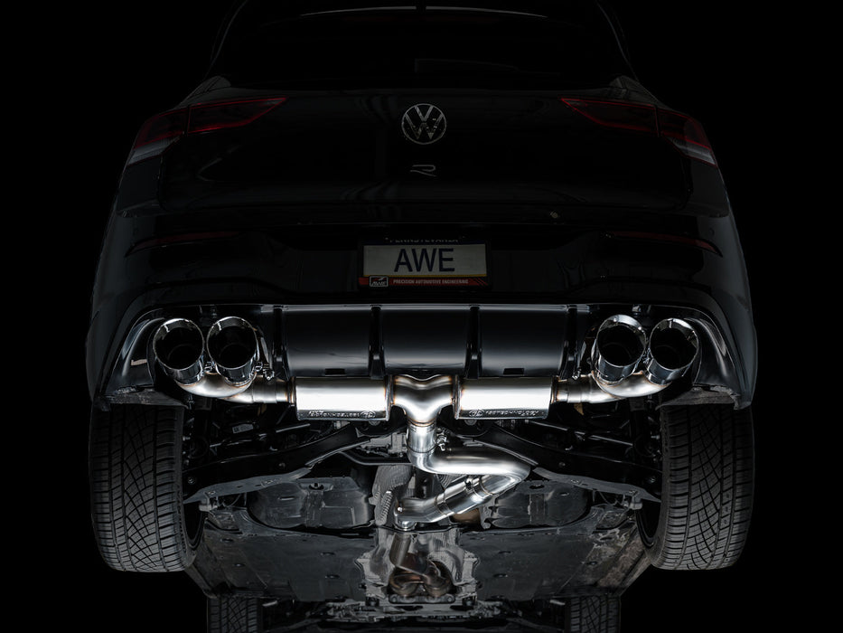 AWE Touring Edition Exhaust for Volkswagen MK8 Golf R - Chrome Silver Tips