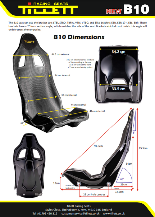 Tillett B10 Carbon Race Seat