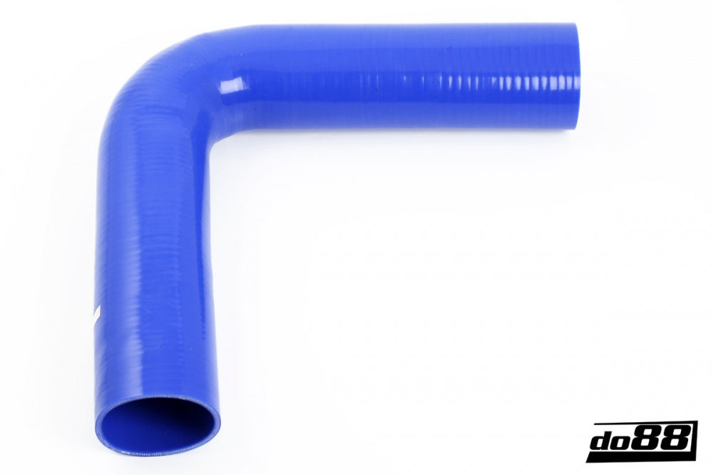 Silicone Hose Blue 90 degree long leg 2,5'' (63mm) - Harrys Euro