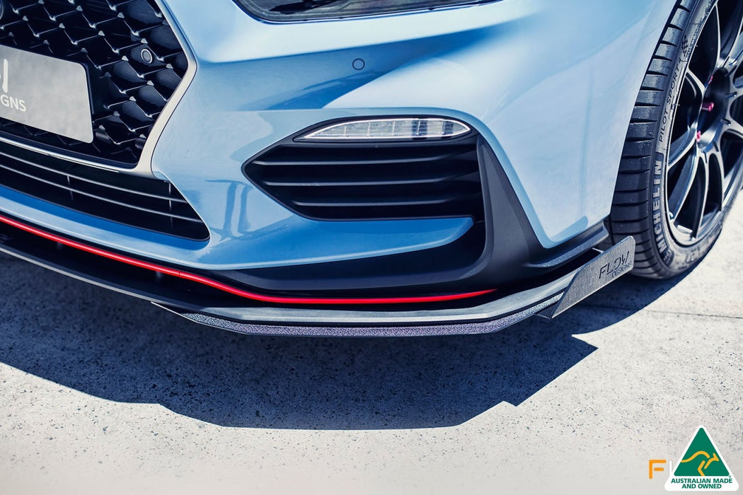 i30N Hatch PD (2018-2020) Front Lip Splitter & Reinforcement Brackets-Flow Designs