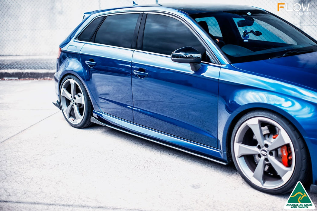 RS3 8V Sportback (Pre-Facelift) Side Skirt Splitters V3 (Pair)-Flow Designs