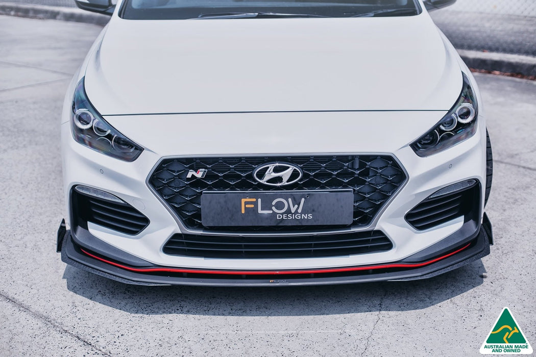 i30N Fastback PD Front Lip Splitter & Reinforcement Brackets-Flow Designs