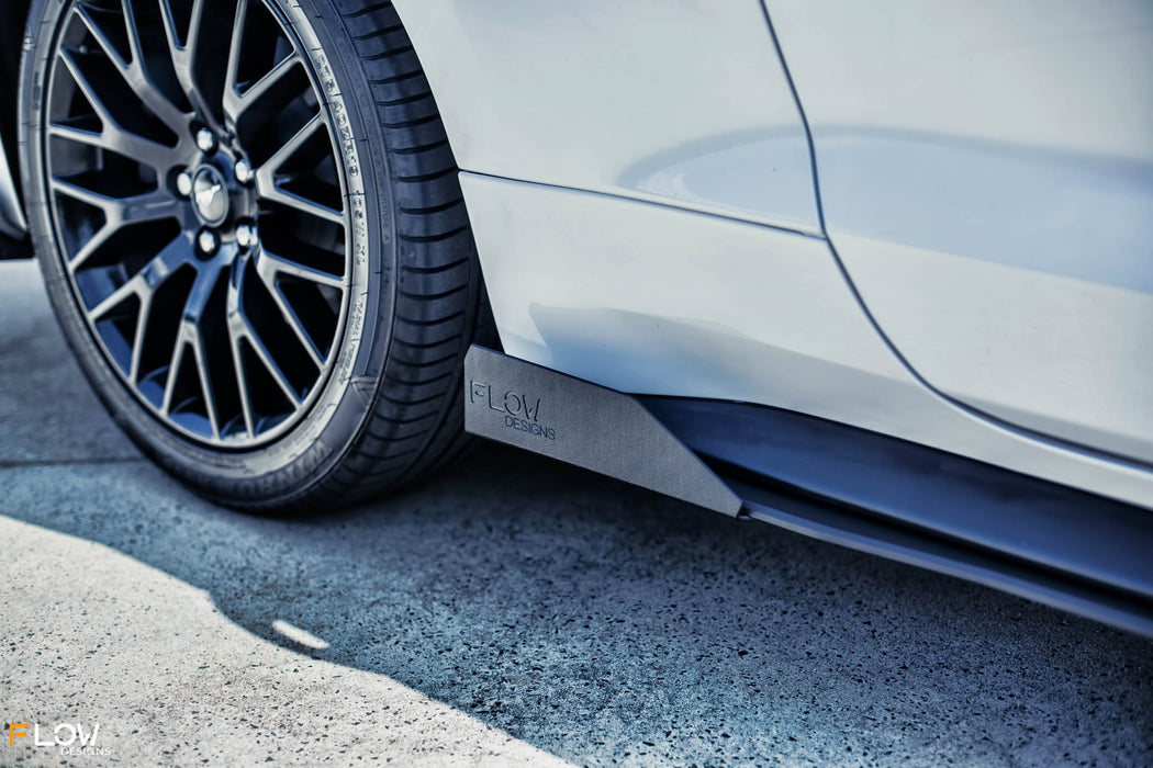 GT Mustang S550 FM Side Skirt Splitters (Pair)-Flow Designs