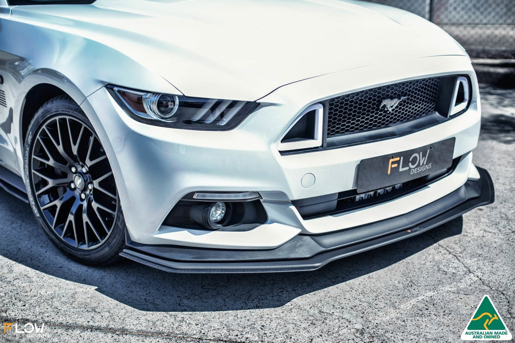 GT Mustang S550 FM Front Lip Splitter Extensions (Pair)-Flow Designs