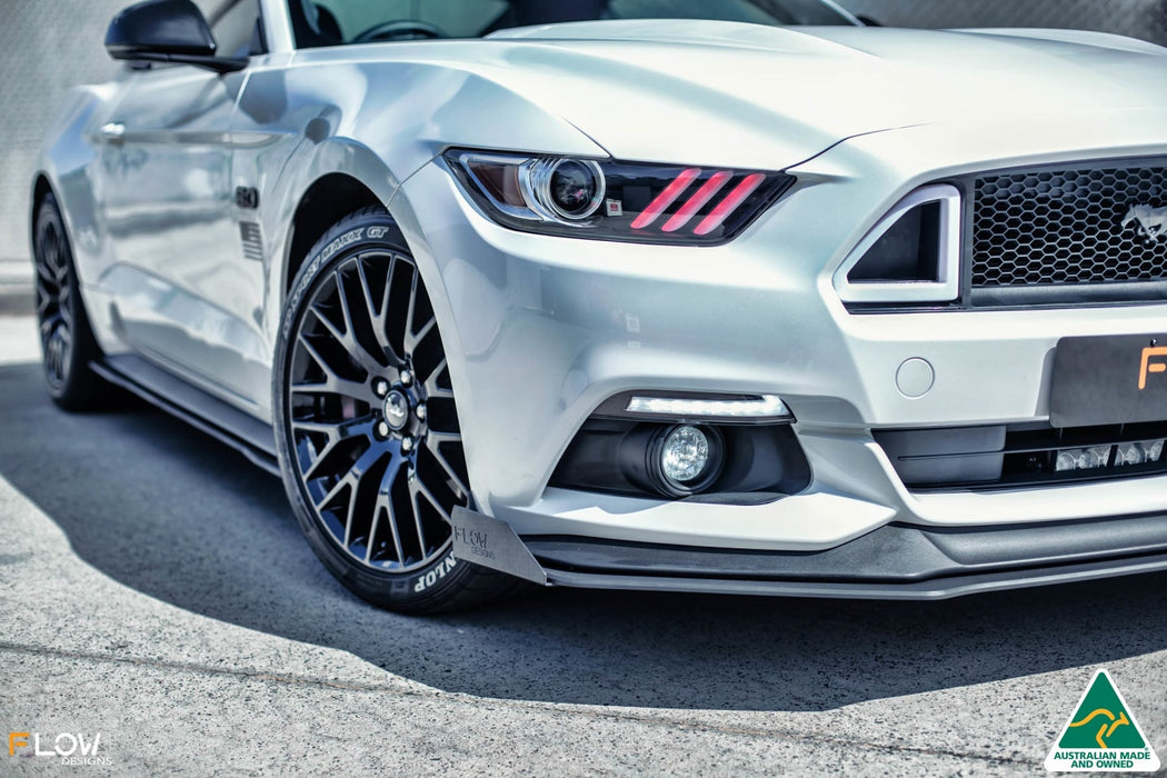GT Mustang S550 FM Front Splitter Winglets (Pair)-Flow Designs