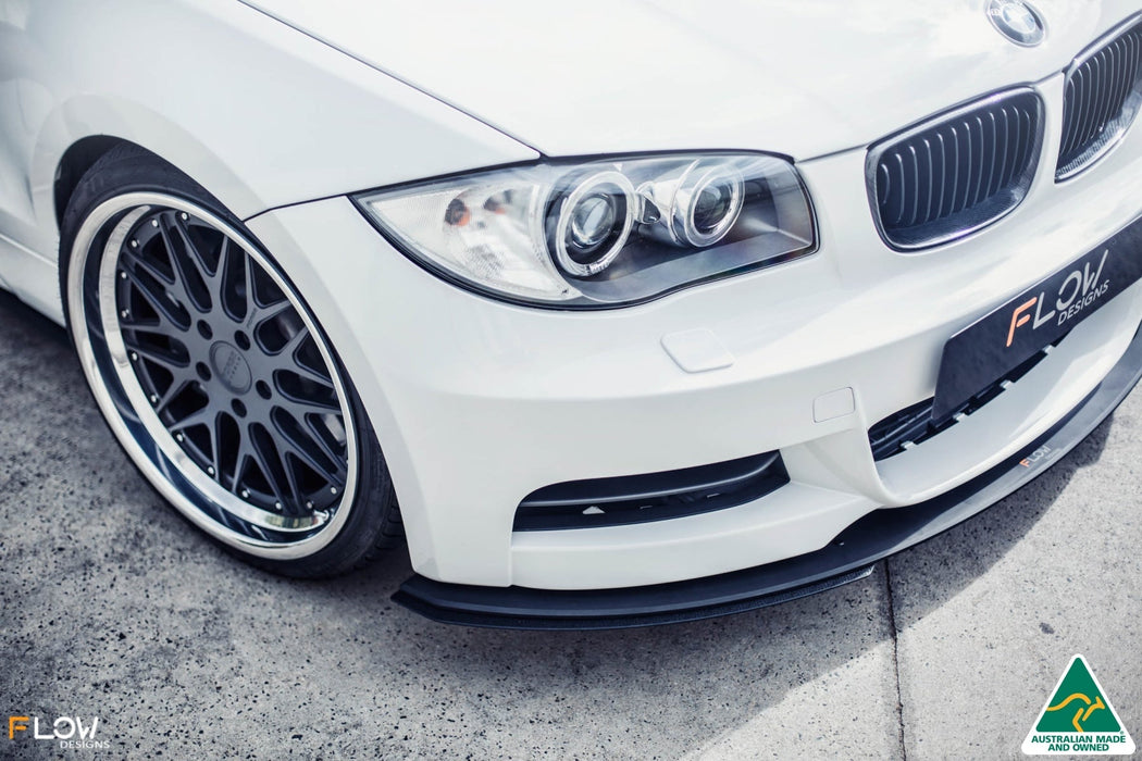 E82 M Sport Front Lip Splitter V3 (Clearance-old design-no finish selection)-Flow Designs