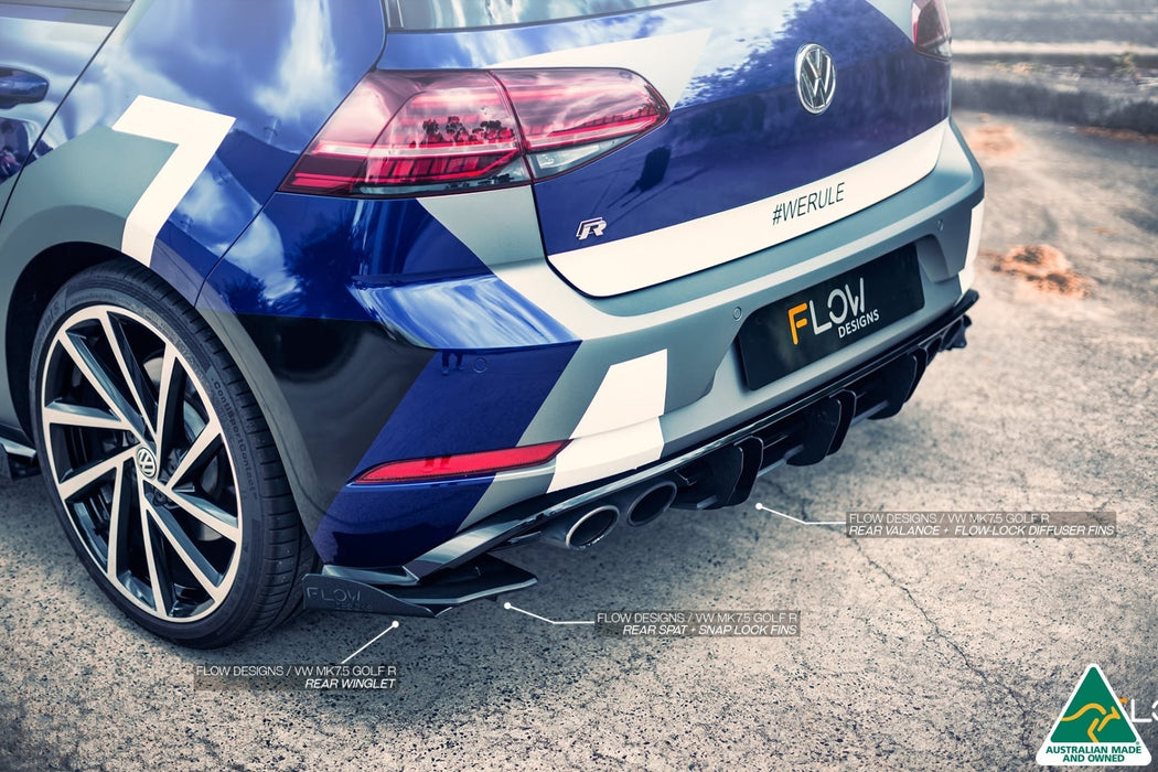 MK7.5 Golf R Flow-Lock Rear Diffuser(Clearance-old design-no finish selection)-Flow Designs