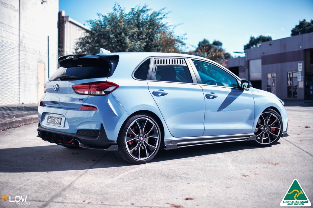 i30N Hatch PD (2018-2020) Side Skirt Splitter Winglets (Pair)-Flow Designs