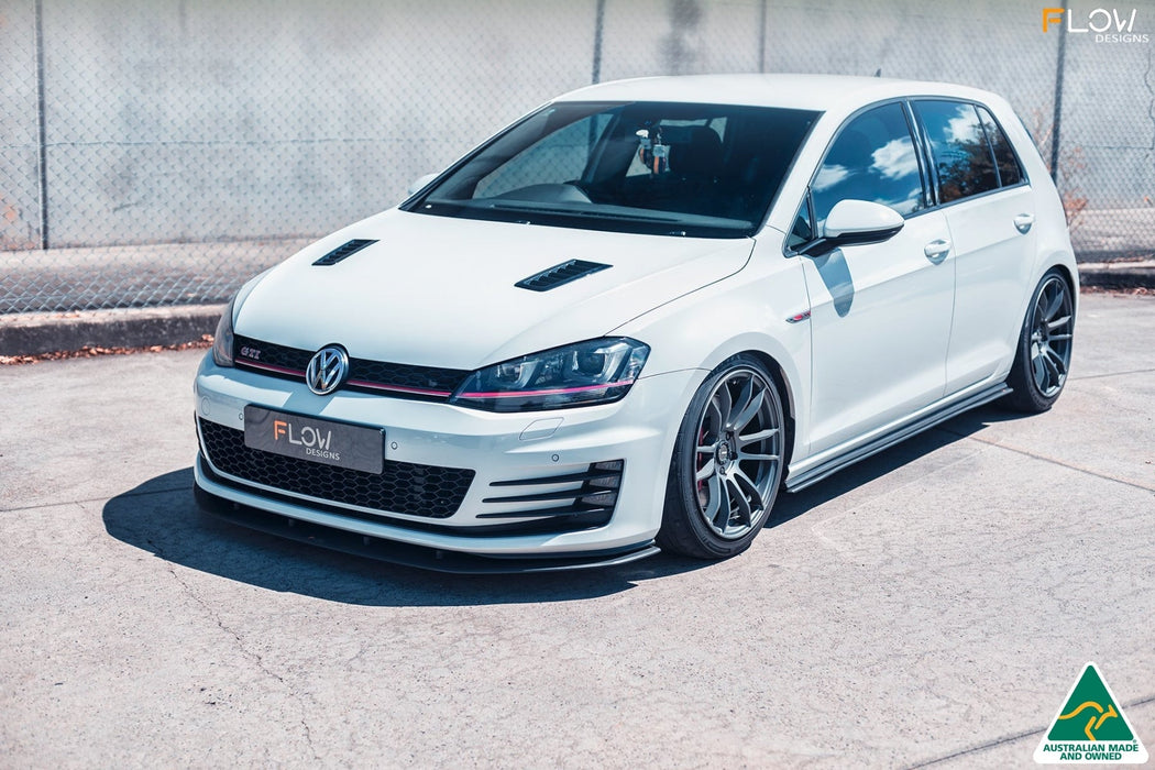 MK7 Golf GTI Front Lip Splitter Extensions (Pair)-Flow Designs