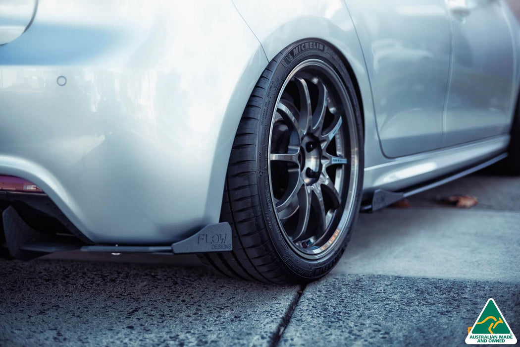 MK6 Golf R Side Skirt Splitters V3 (Pair)(Clearance-old design-no finish selection)-Flow Designs