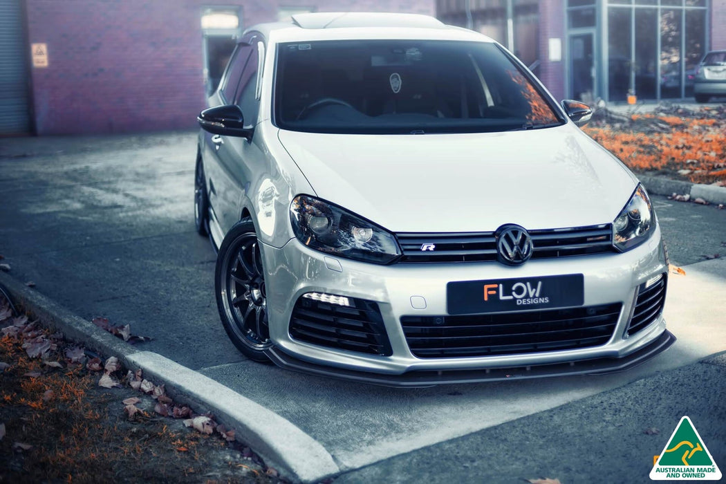 MK6 Golf R Front Lip Splitter Extensions (Pair)-Flow Designs