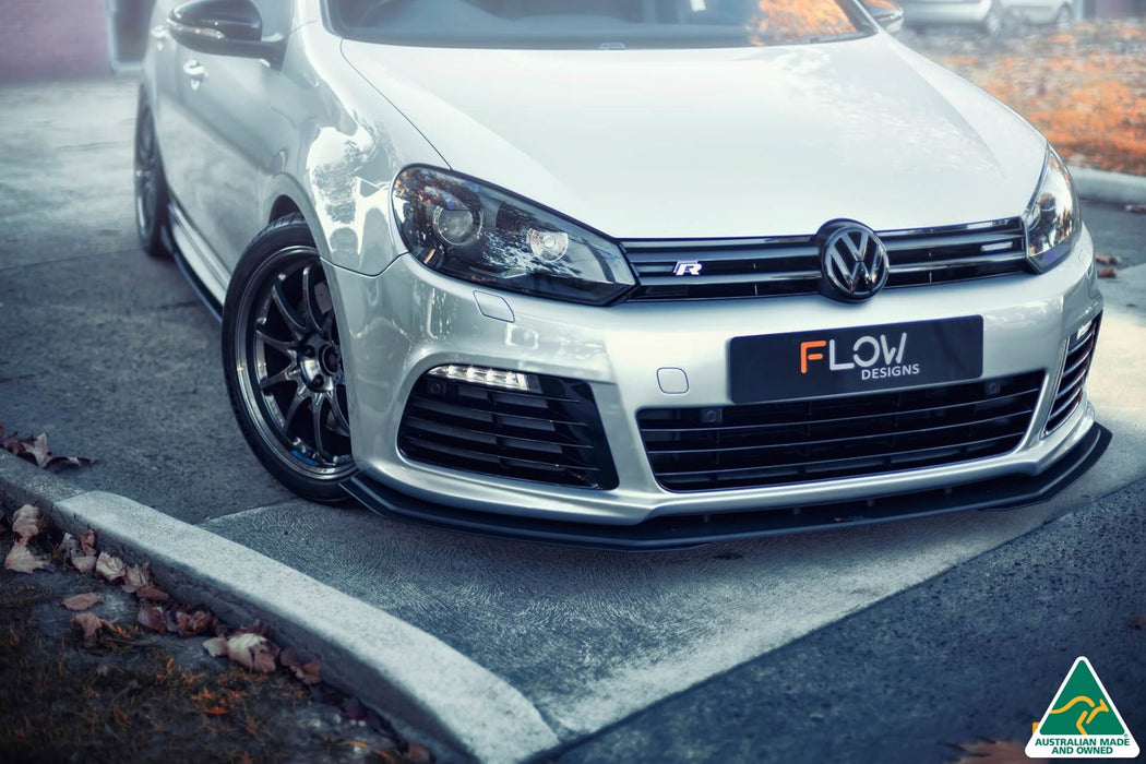 MK6 Golf R Front Lip Splitter Extensions (Pair)-Flow Designs