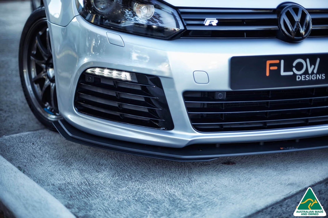MK6 Golf R Front Lip Splitter Extensions (Pair)-Flow Designs