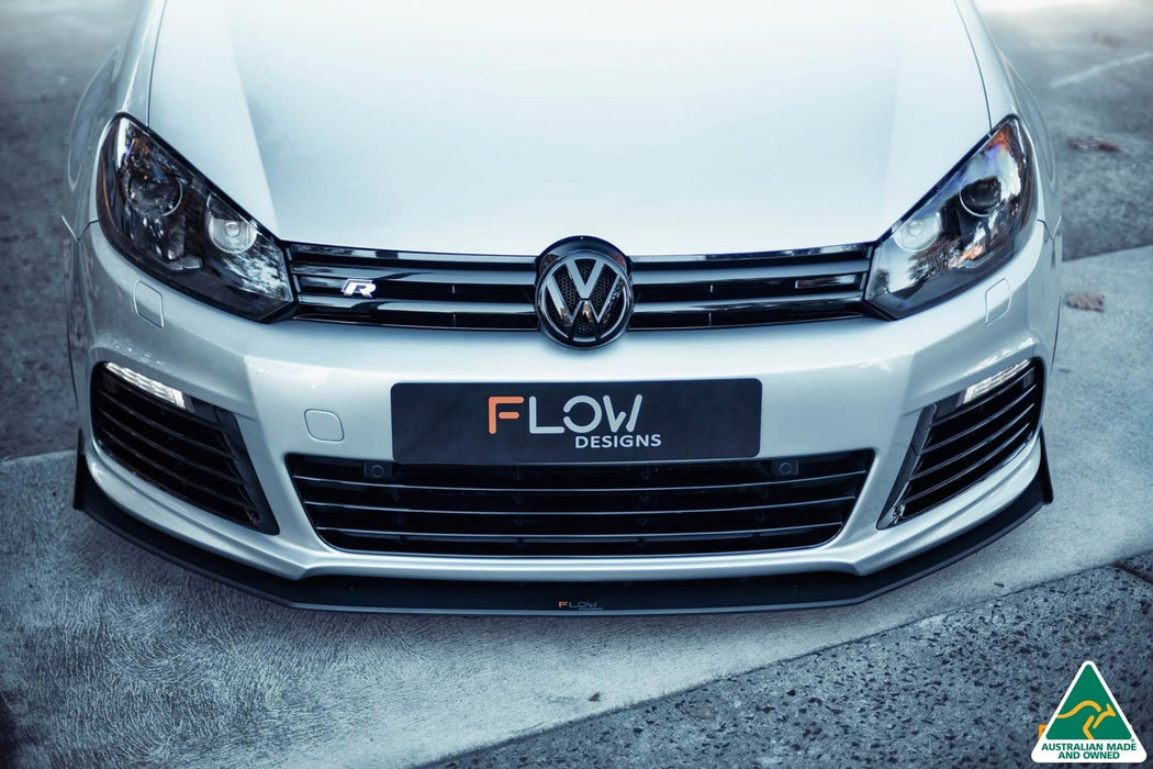 MK6 Golf R Front Lip Splitter V3(Clearance-old design-no finish selection)-Flow Designs