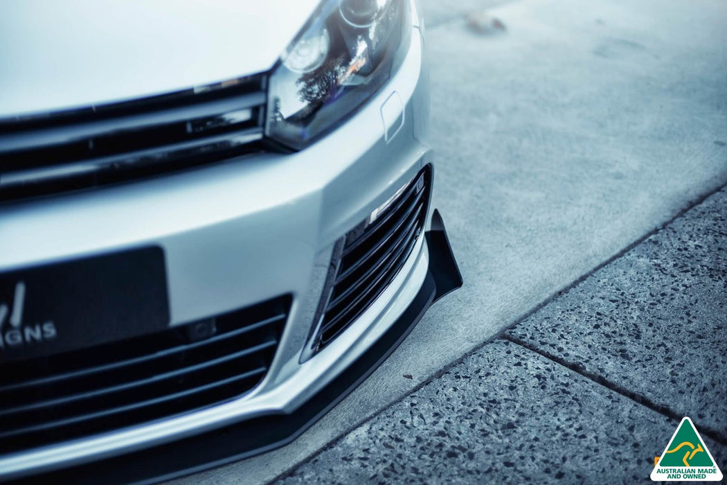 MK6 Golf R Front Lip Splitter Winglets (Pair)-Flow Designs