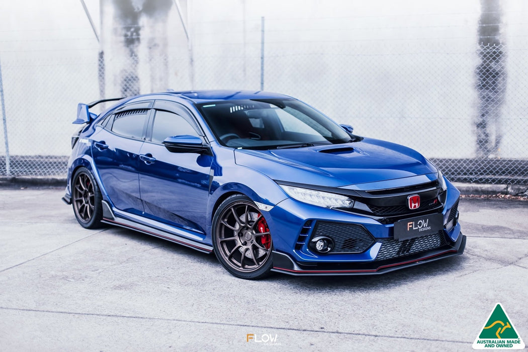 FK8 Civic Type R Side Skirt Splitters (Pair)-Flow Designs