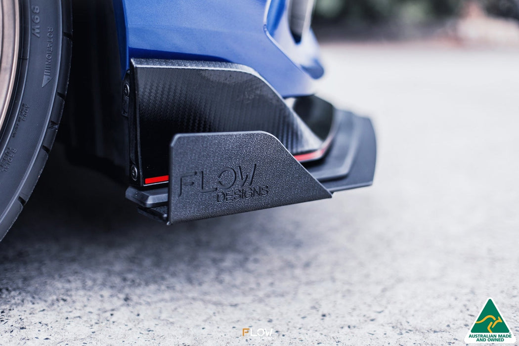 FK8 Civic Type R Front Lip Splitter Winglets (Pair)-Flow Designs