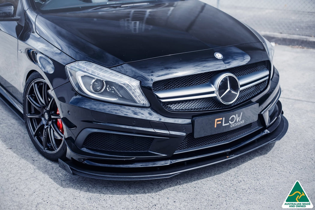 A45 AMG W176 (PFL) Front Lip Splitter-Flow Designs