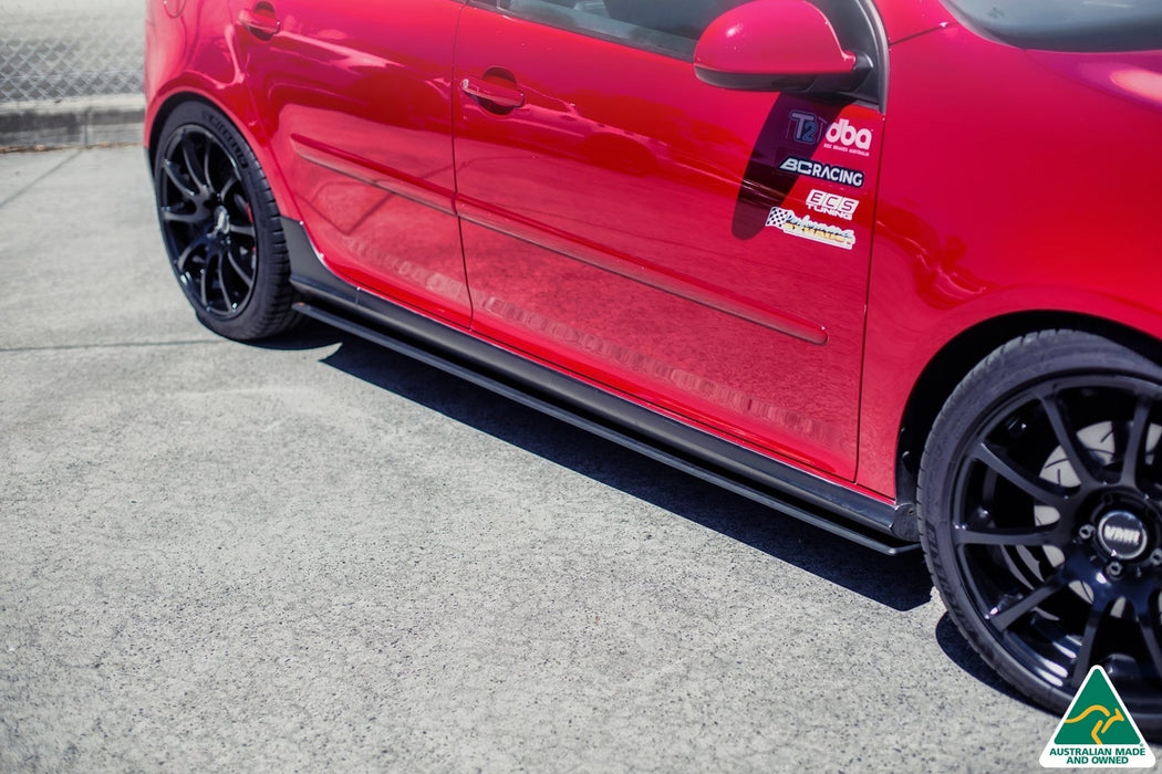MK5 Golf GTI Side Skirt Splitters (Pair)(Clearance-old design-no finish selection)-Flow Designs