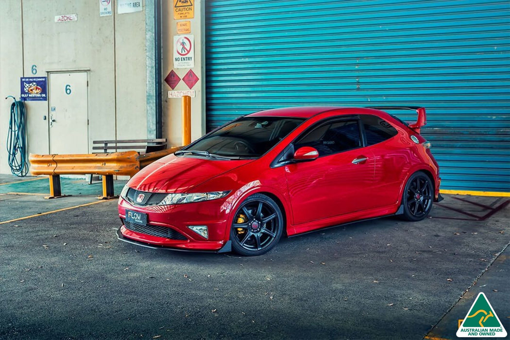 FN2 Civic Type R Front Lip Splitter Winglets (Pair)-Flow Designs