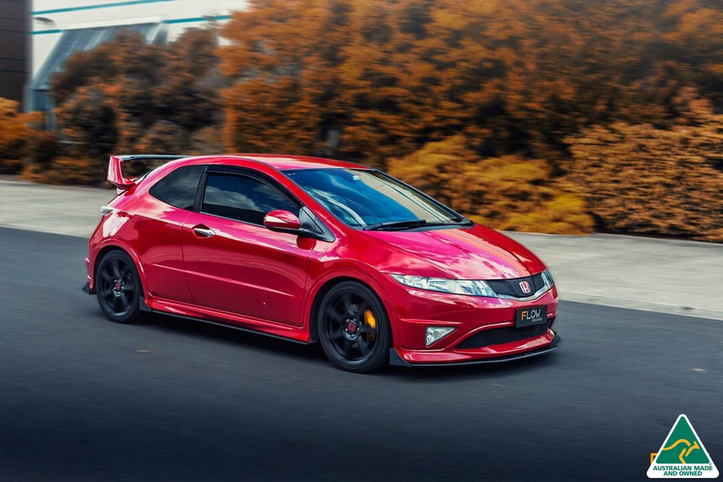 FN2 Civic Type R Front Lip Splitter Winglets (Pair)-Flow Designs