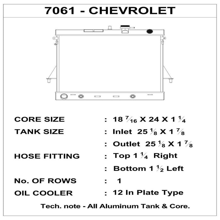 CSF Chevy Colorado 5.3L / GMC Canyon 5.3L / Hummer H3 All-Aluminum Radiator