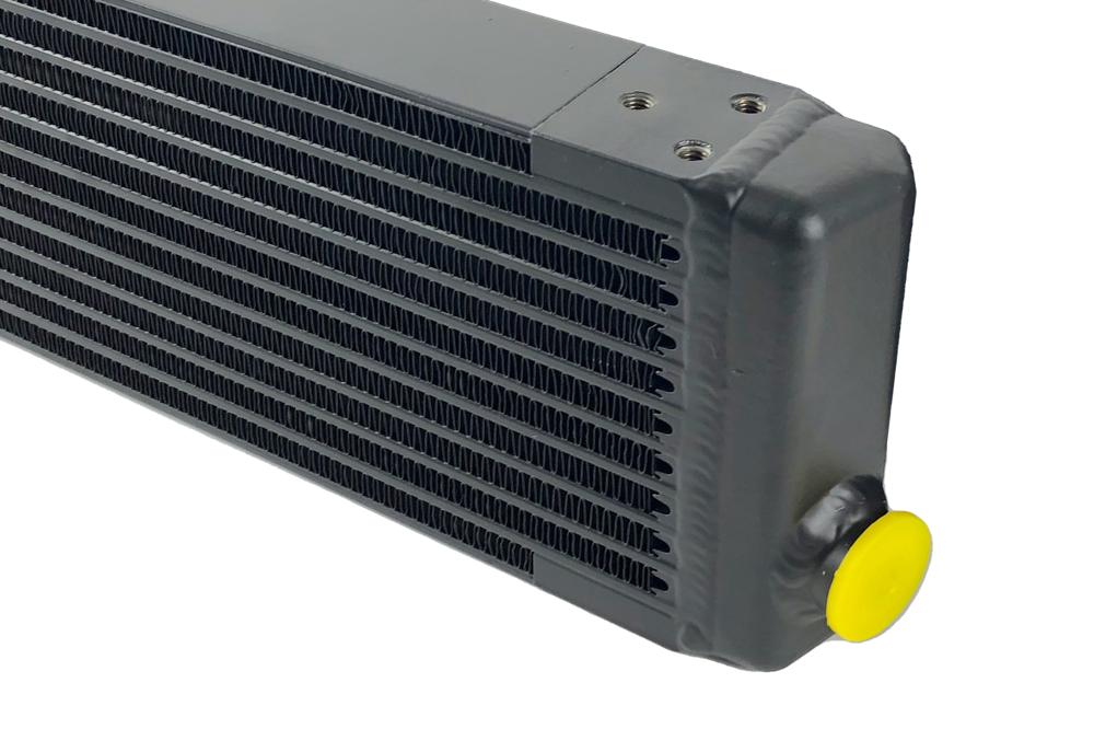 CSF Universal Single-Pass Oil Cooler w/ Direct Fitment for Porsche 911 center front oil cooler (RSR Style) - M22 x 1.5 connections - 24L x 5.75H x 2
