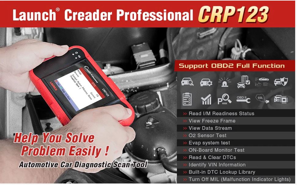 Launch CRP123 Car Scanner tool Tool for ENG/AT/ABS/SRS