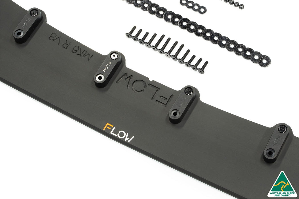 MK6 Golf R Front Lip Splitter V3(Clearance-old design-no finish selection)-Flow Designs