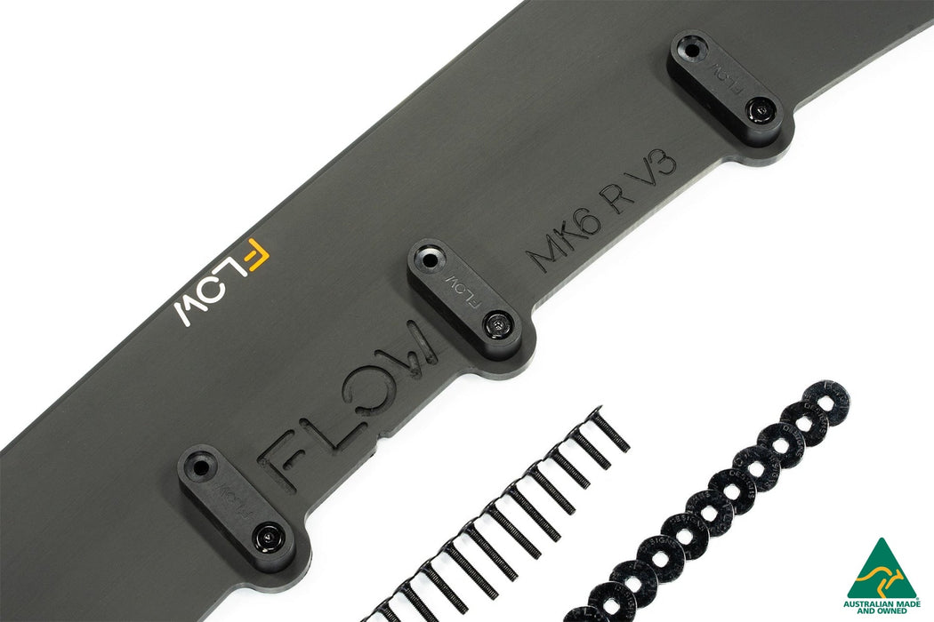 MK6 Golf R Front Lip Splitter V3(Clearance-old design-no finish selection)-Flow Designs