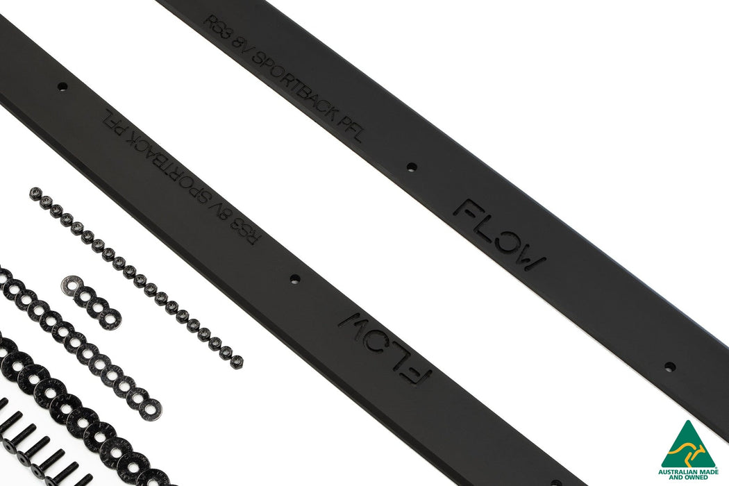 RS3 8V Sportback (Pre-Facelift) Side Skirt Splitters V3 (Pair)-Flow Designs