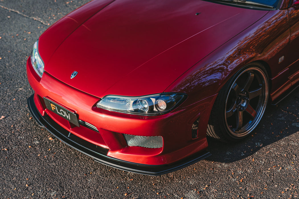 S15 / 200SX Aero Front Lip Splitter Extensions (Pair - For Aero Front Bar)-Flow Designs