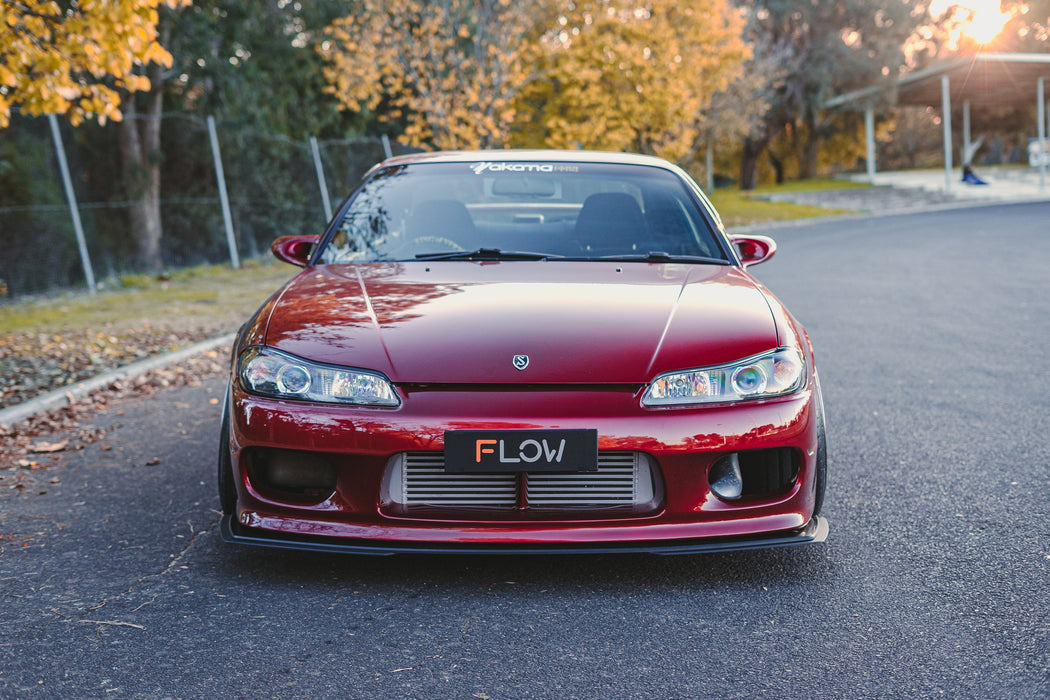 S15 / 200SX Front Lip Splitter Extensions (Pair - For Standard Front Bar)-Flow Designs