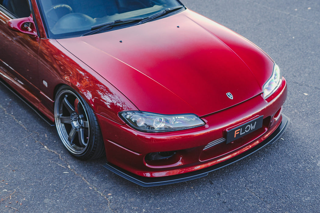 S15 / 200SX Front Lip Splitter Extensions (Pair - For Standard Front Bar)-Flow Designs