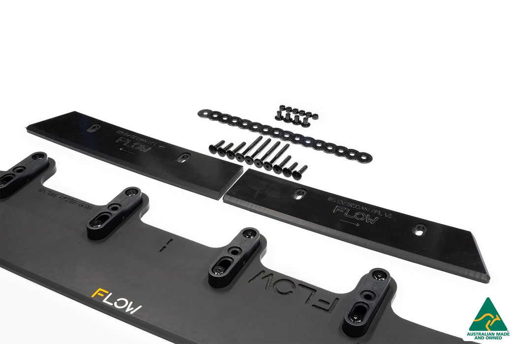 S3 8V Sedan Pre-Facelift Front Lip Splitter V3 & Mounting Brace-Flow Designs