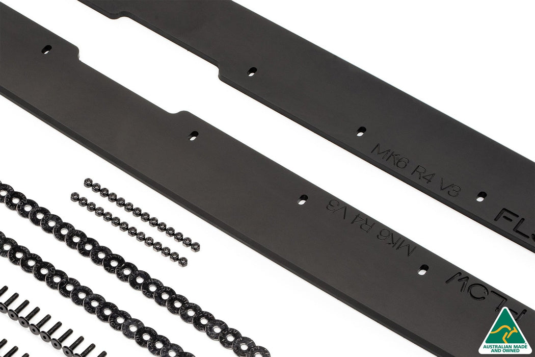 MK6 Golf R Side Skirt Splitters V3 (Pair)(Clearance-old design-no finish selection)-Flow Designs