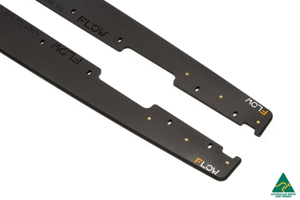 MK6 Golf R Side Skirt Splitters V3 (Pair)(Clearance-old design-no finish selection)-Flow Designs