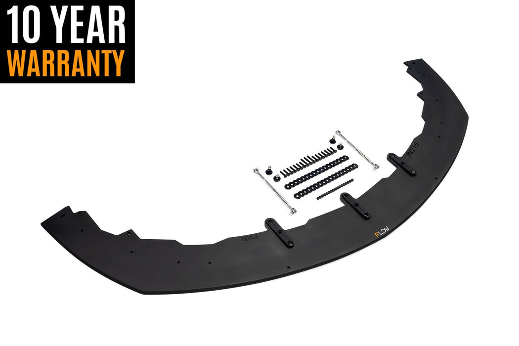 Lancer Evolution IX Front Lip Splitter With Support Rods-Flow Designs