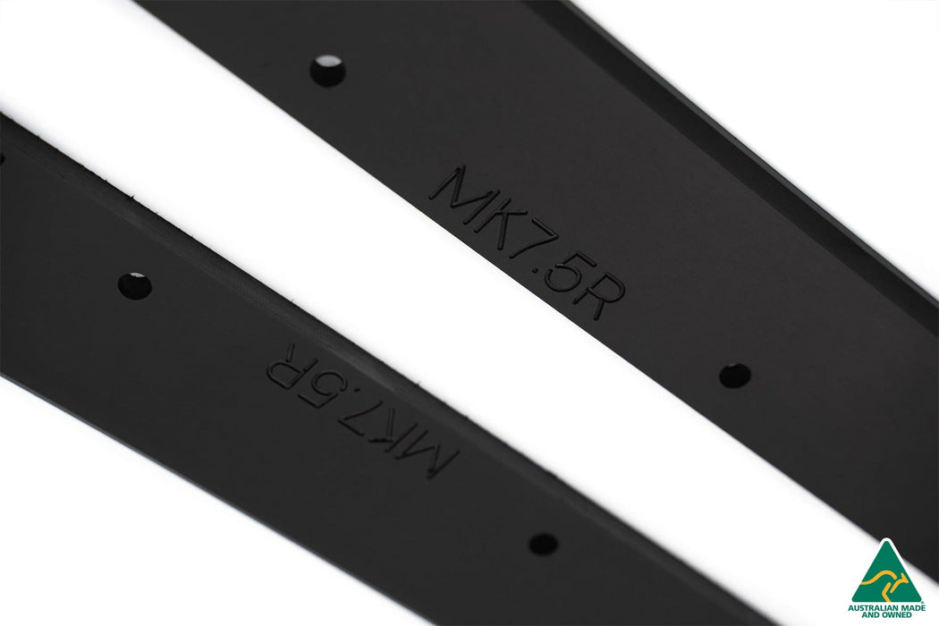 MK7.5 Golf R Wagon Side Skirt Splitters (Pair)(Clearance-old design-no finish selection)-Flow Designs