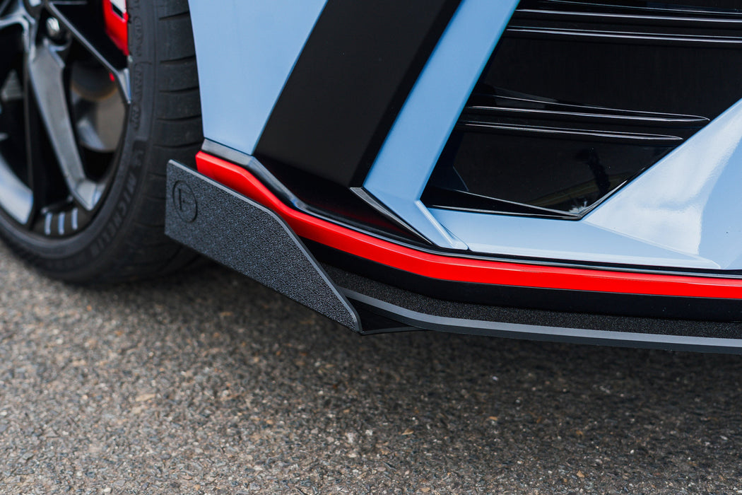 CN7 V2 i30N Sedan FL 2024 Front Lip Splitter & Mounting Brackets (Pair)-Flow Designs