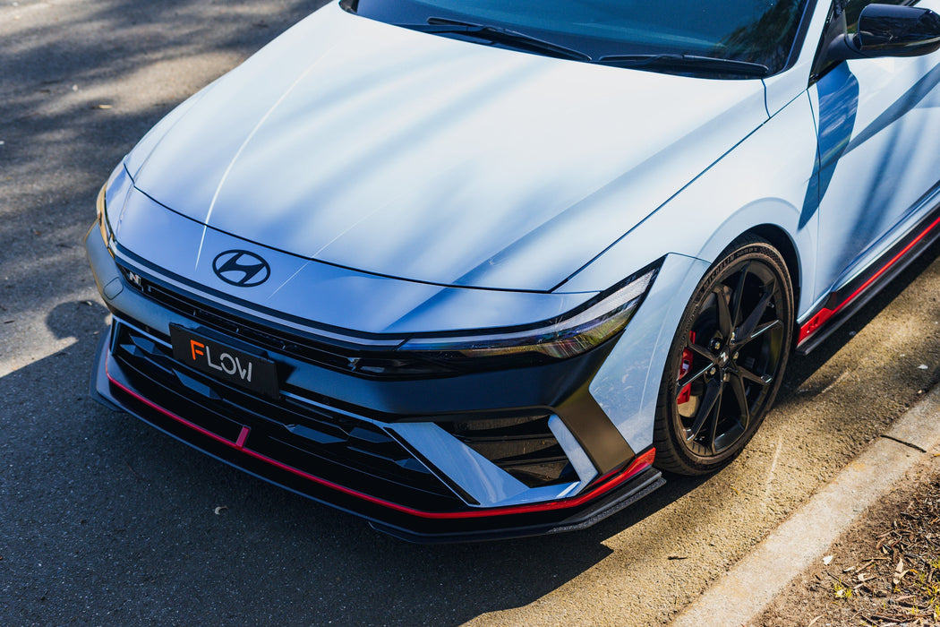 CN7 V2 i30N Sedan FL 2024 Front Lip Splitter Extensions (Pair)-Flow Designs
