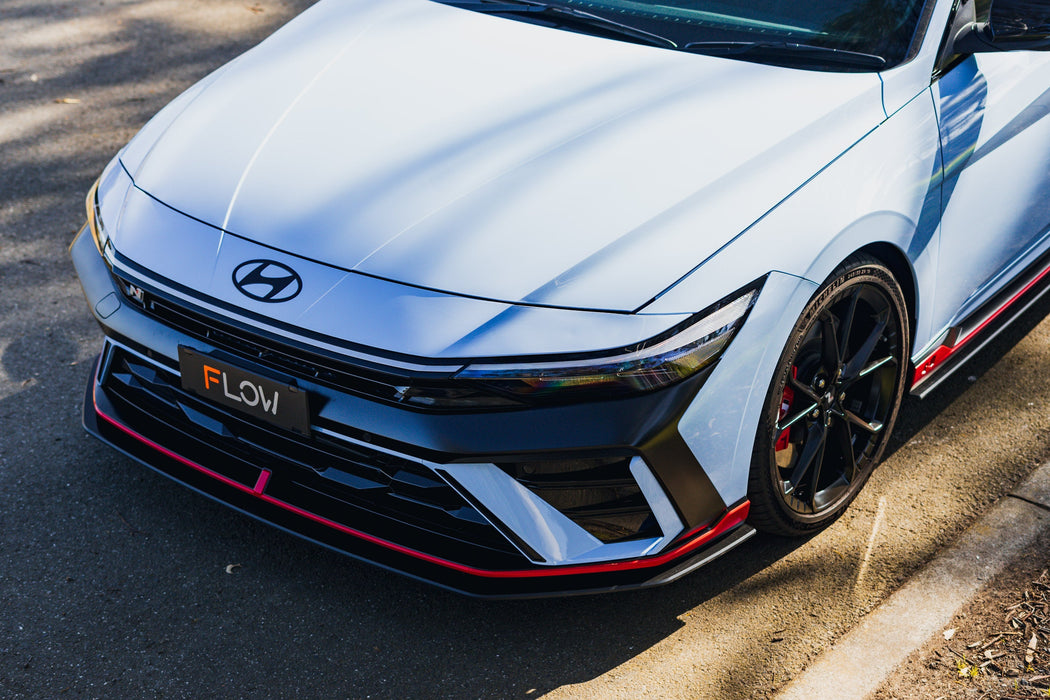 CN7 V2 i30N Sedan FL 2024 Front Lip Splitter & Mounting Brackets (Pair)-Flow Designs